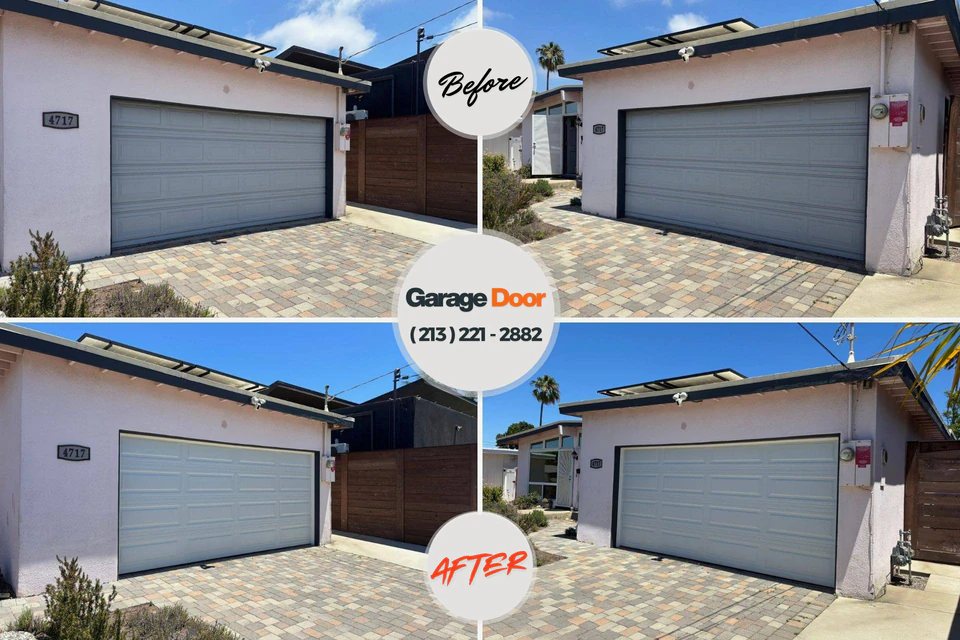 Before and after: Garage Door Installation & Replacement Newport, OH